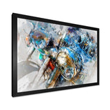 Motorcycle Headlight Watercolor