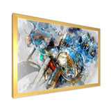 Motorcycle Headlight Watercolor