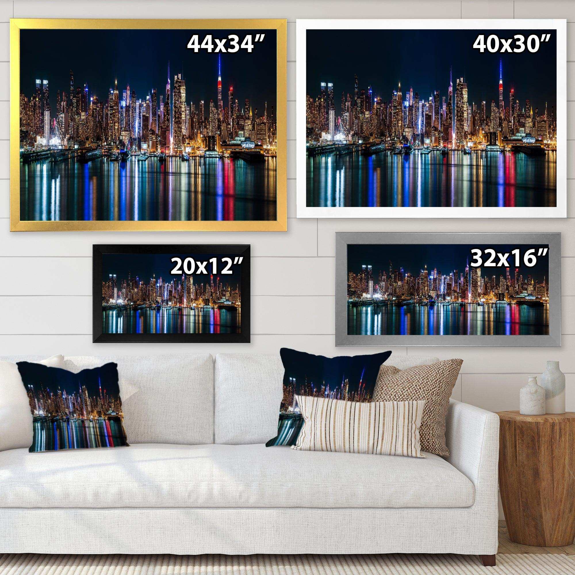 New York Midtown Night Panorama