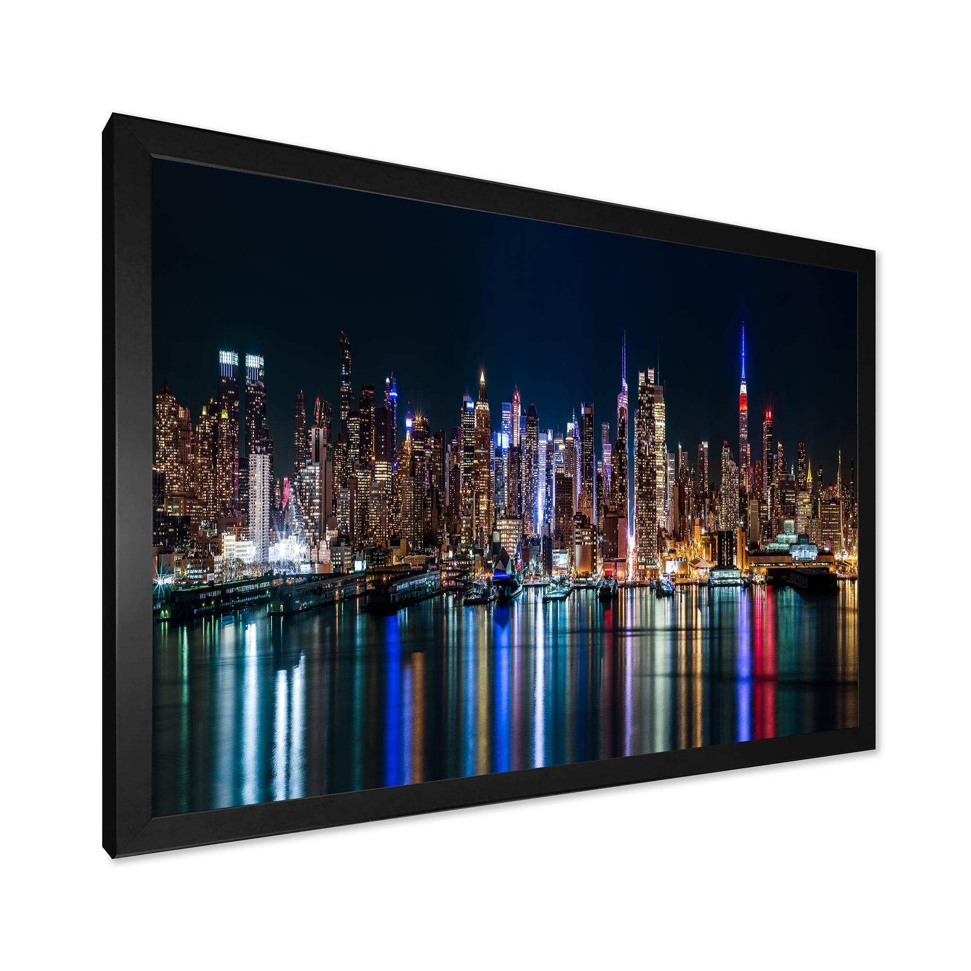 New York Midtown Night Panorama