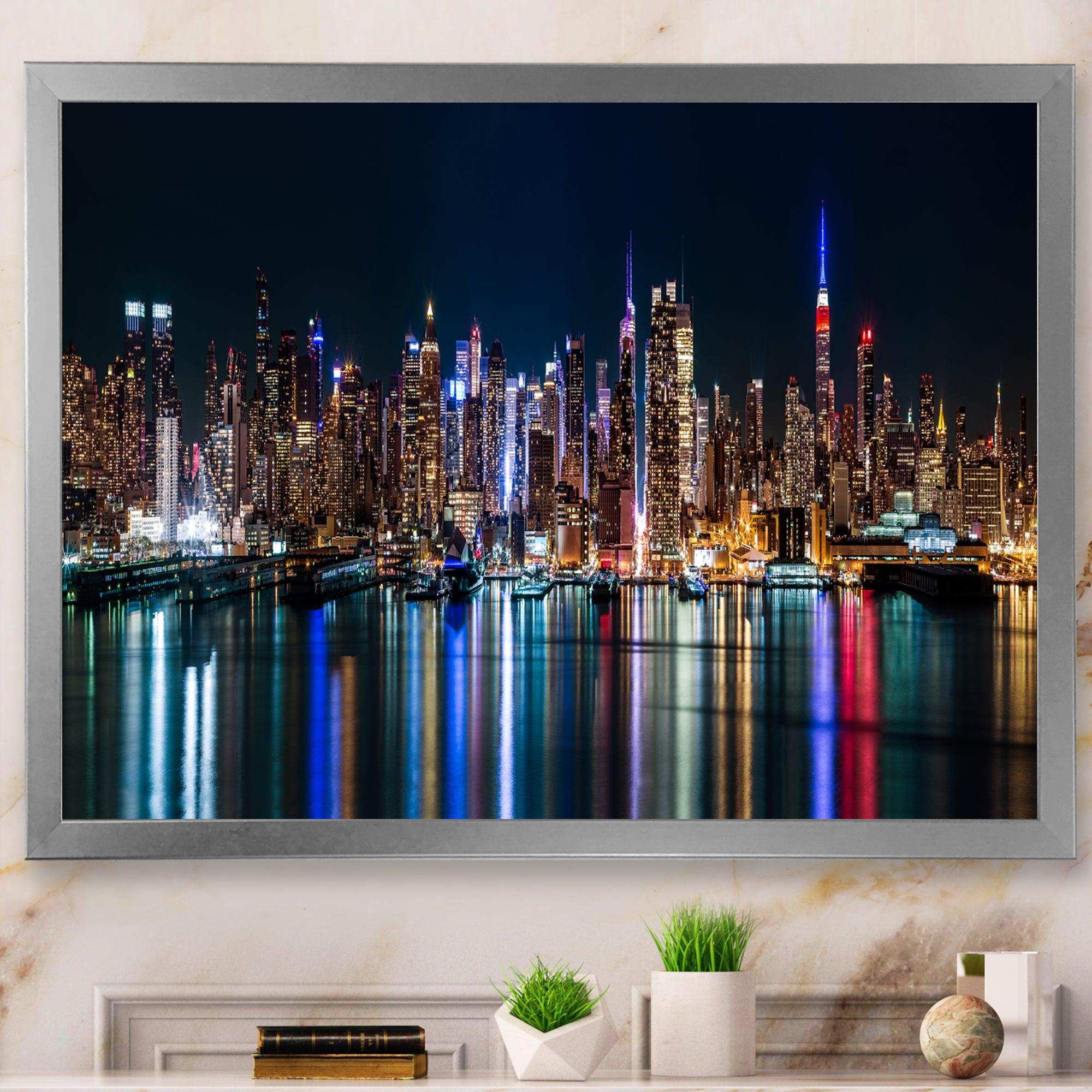 New York Midtown Night Panorama