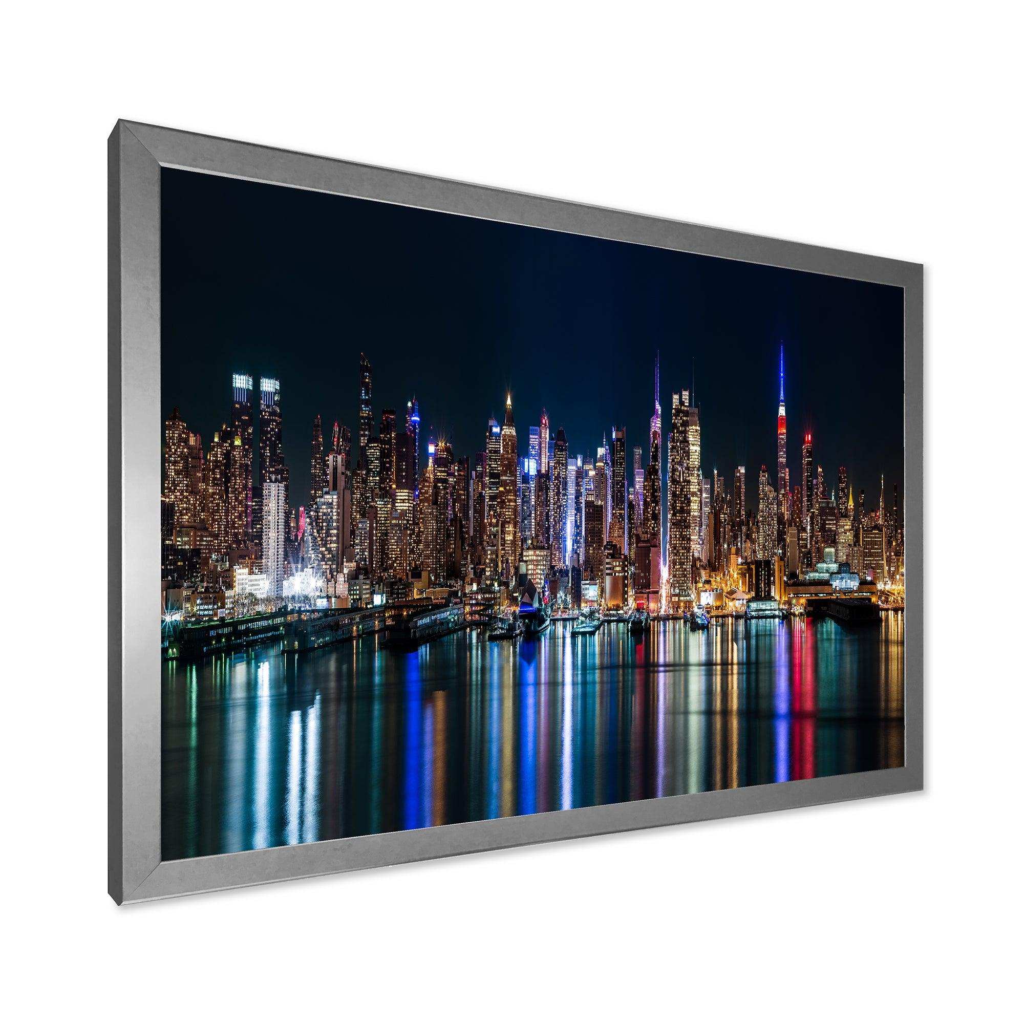 New York Midtown Night Panorama