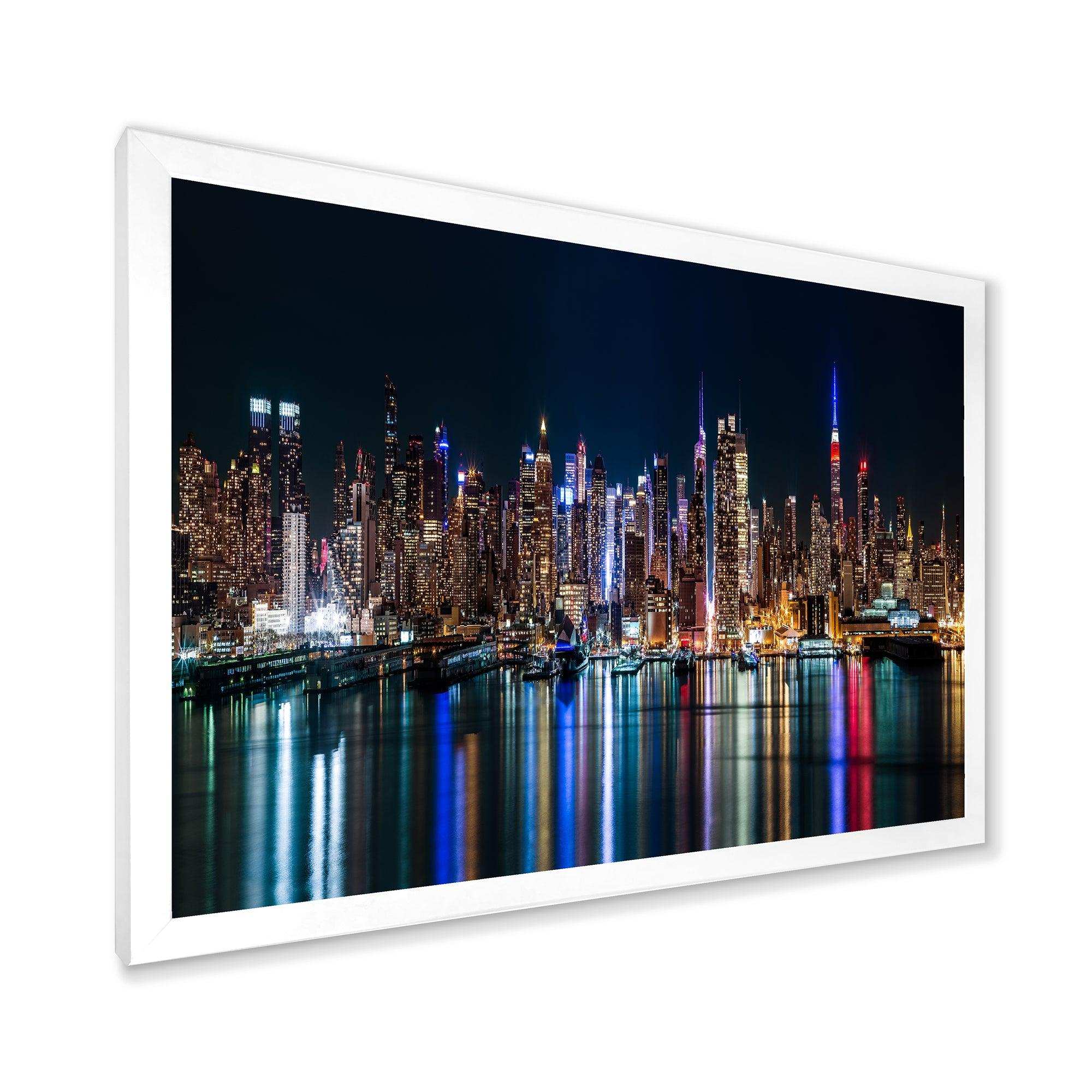 New York Midtown Night Panorama