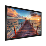 Sunset over Wooden Sea Pier