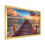 Sunset over Wooden Sea Pier