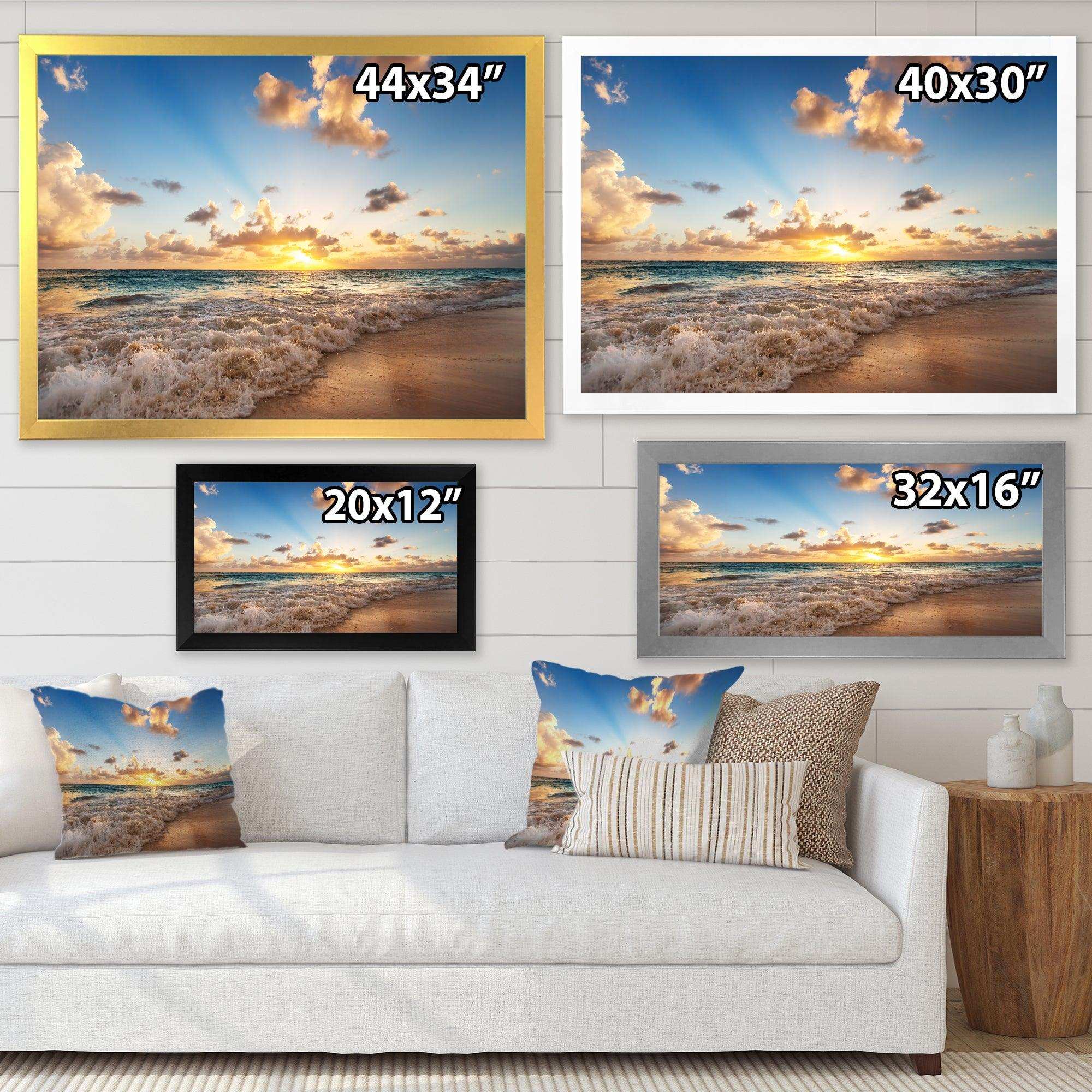 Sunrise on Beach of Caribbean Sea