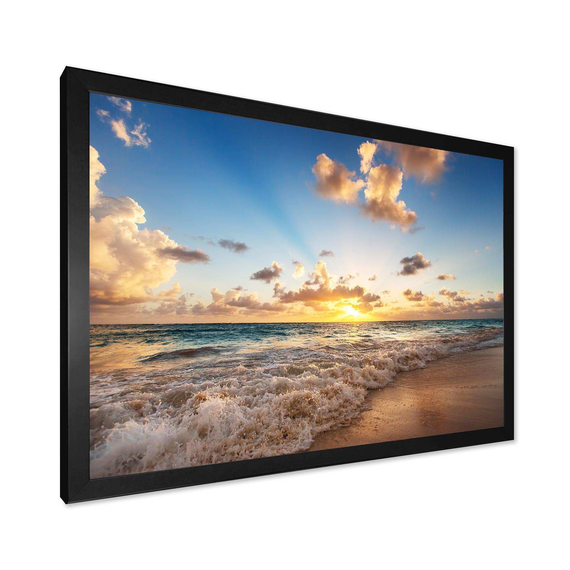 Sunrise on Beach of Caribbean Sea