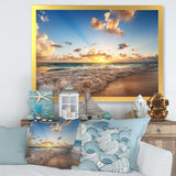 Sunrise on Beach of Caribbean Sea