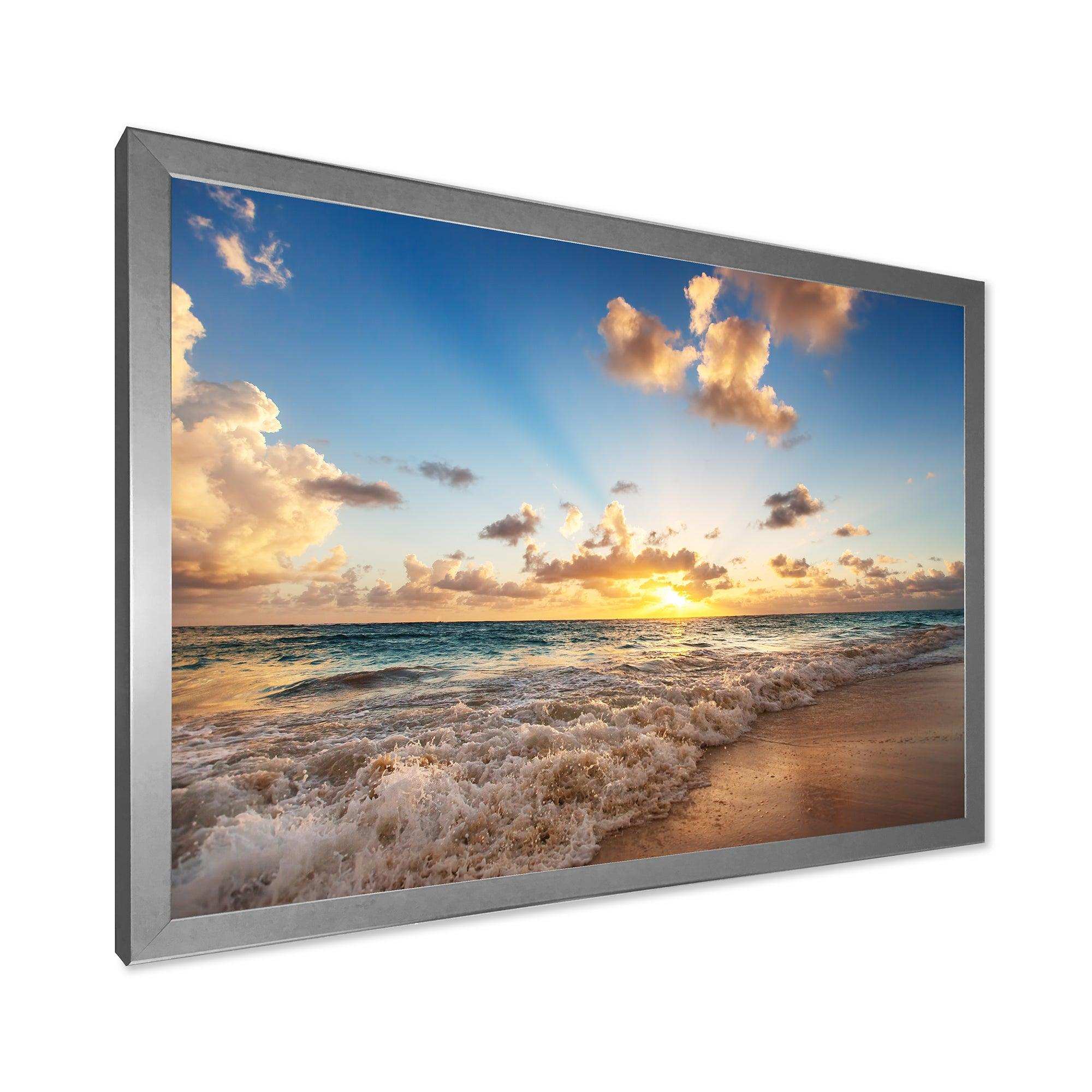 Sunrise on Beach of Caribbean Sea