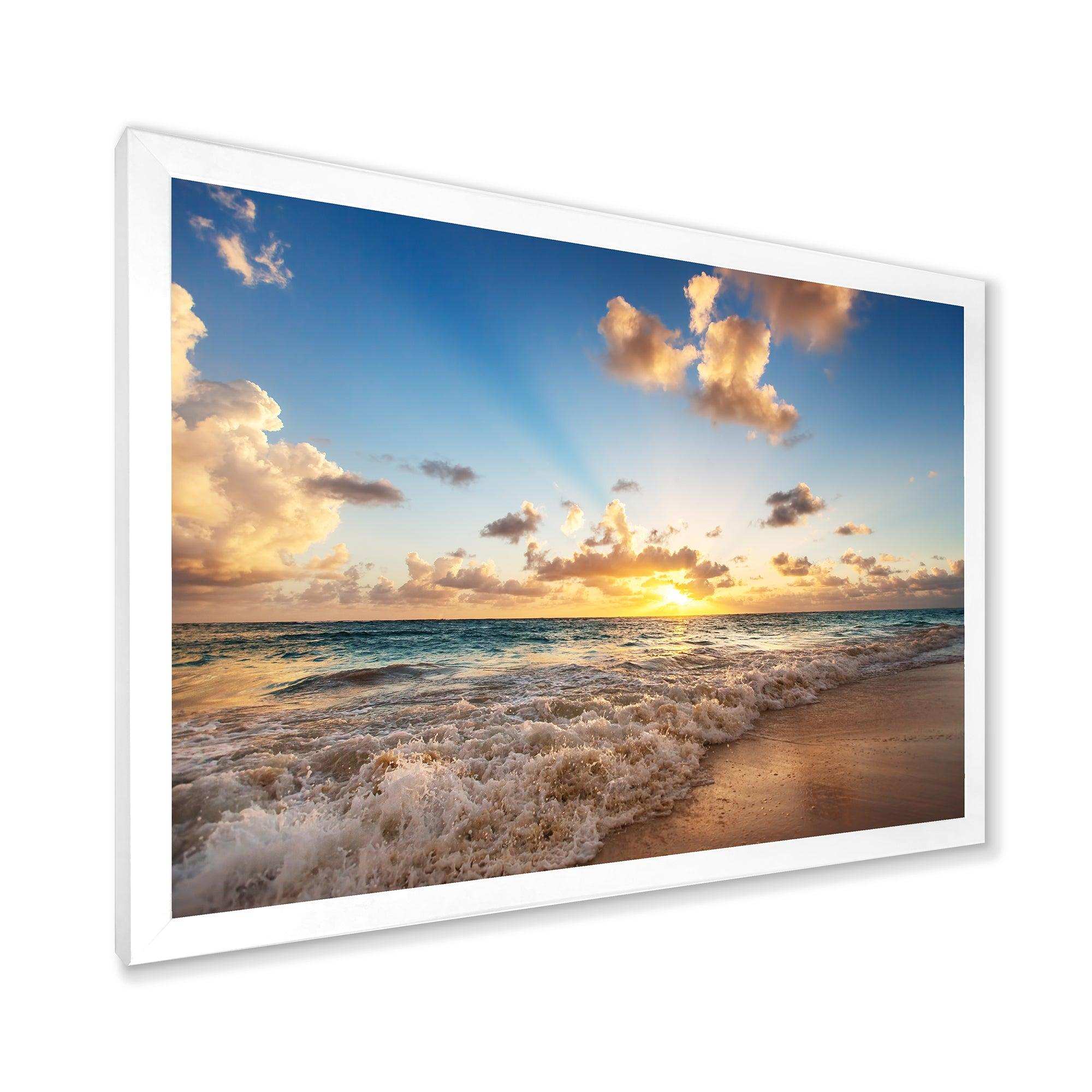 Sunrise on Beach of Caribbean Sea