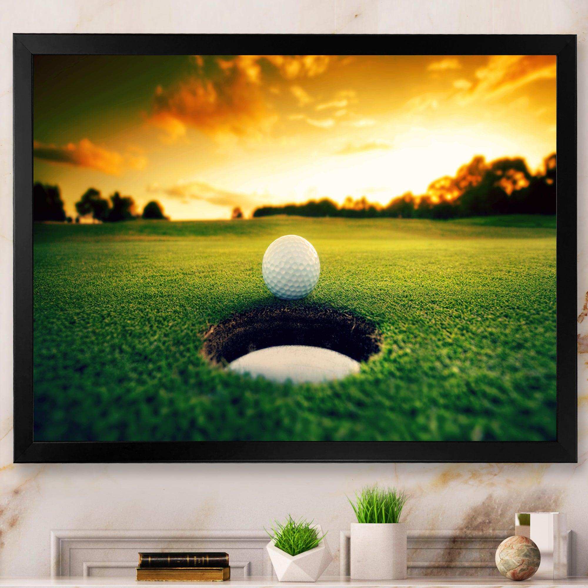 Golf Ball Near Hole