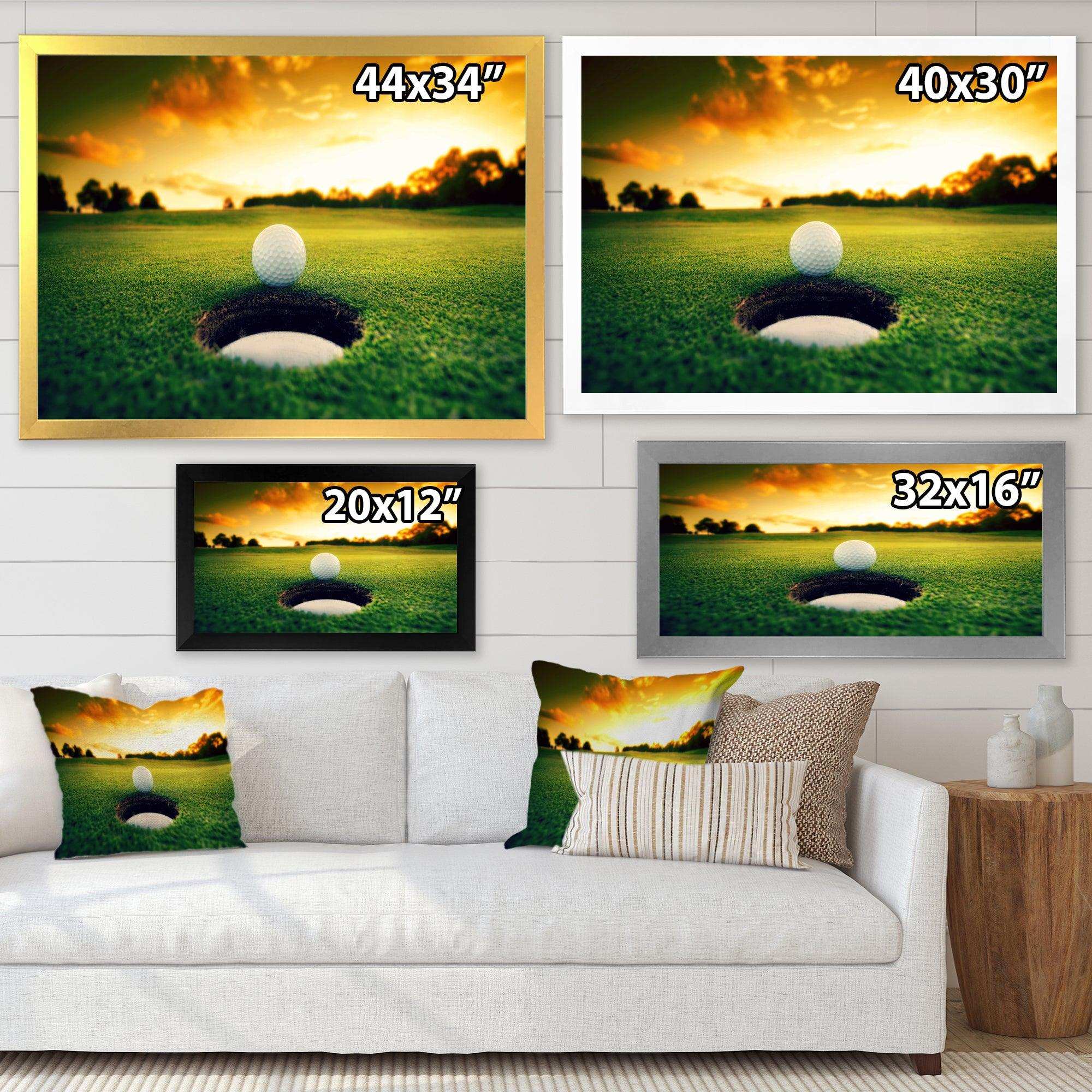 Golf Ball Near Hole