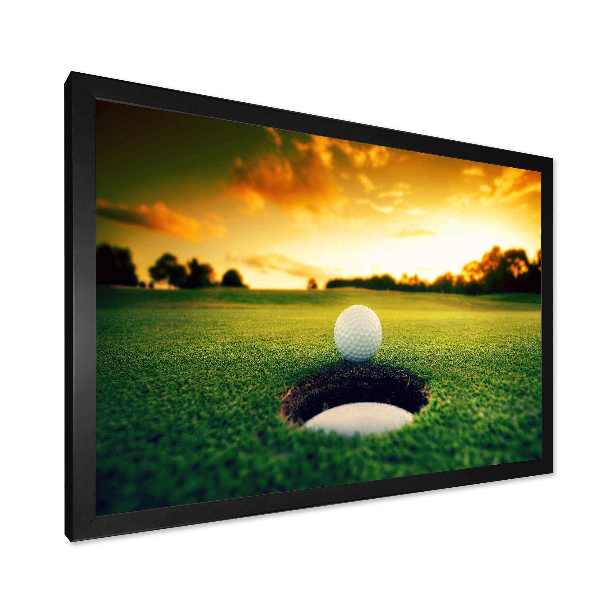 Golf Ball Near Hole