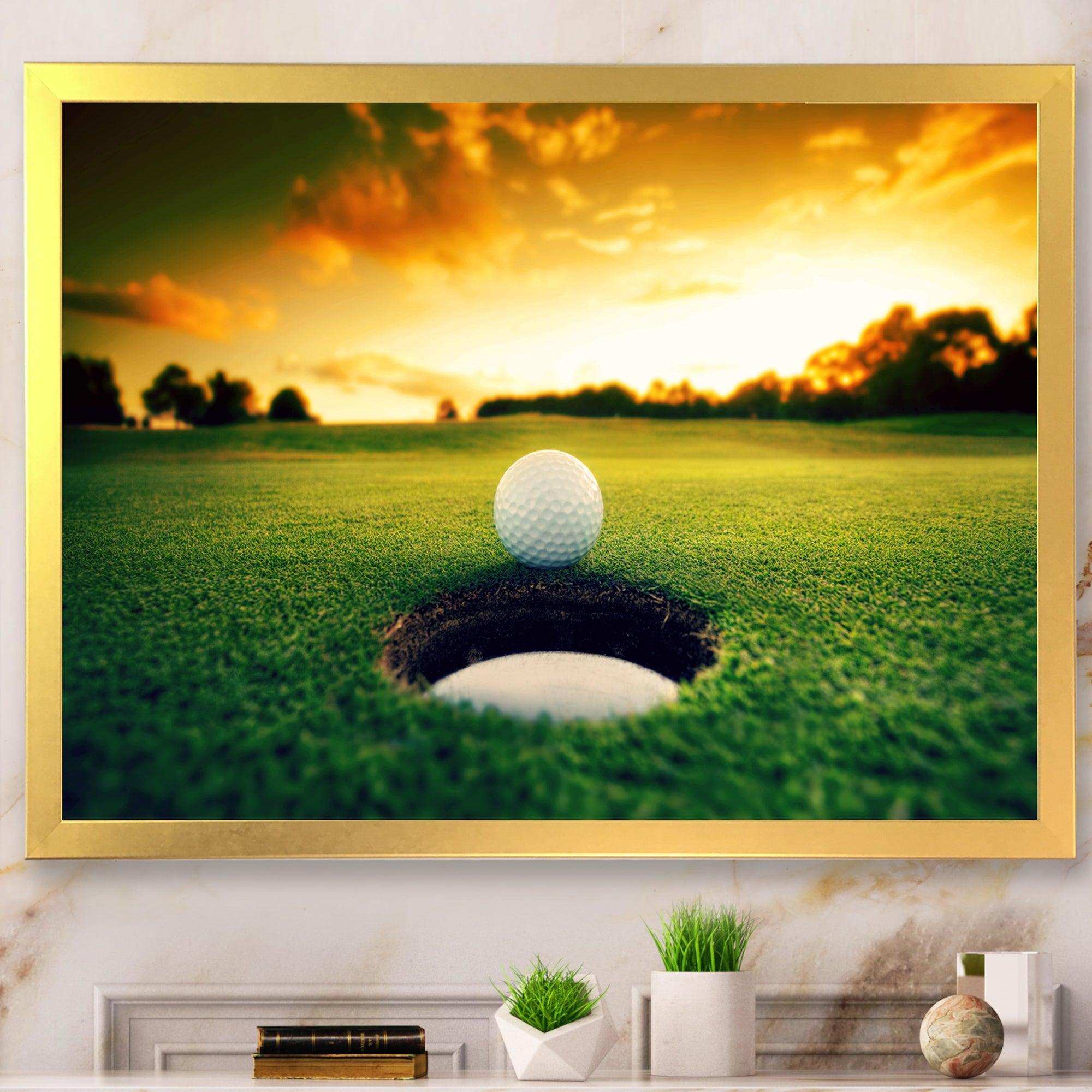 Golf Ball Near Hole