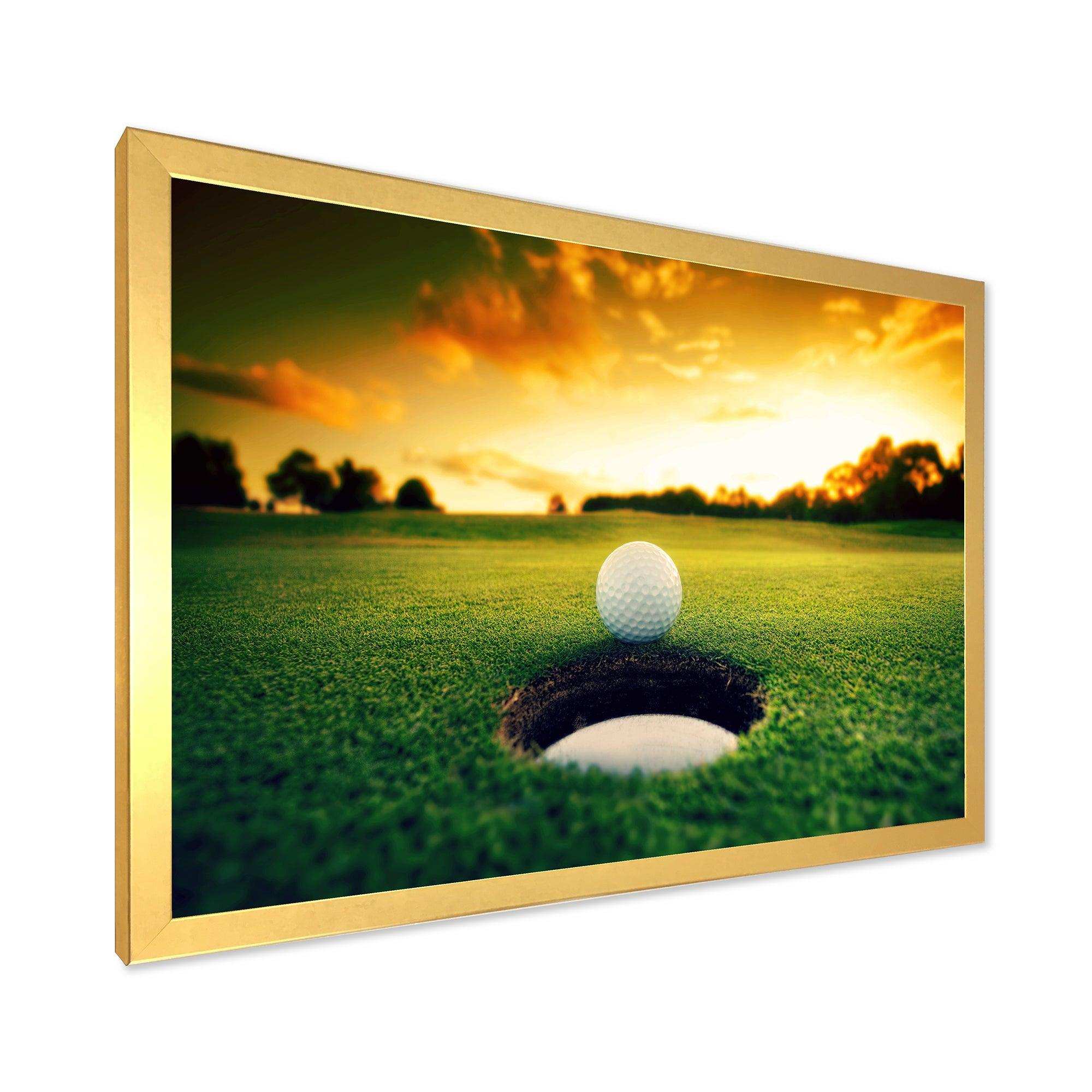 Golf Ball Near Hole