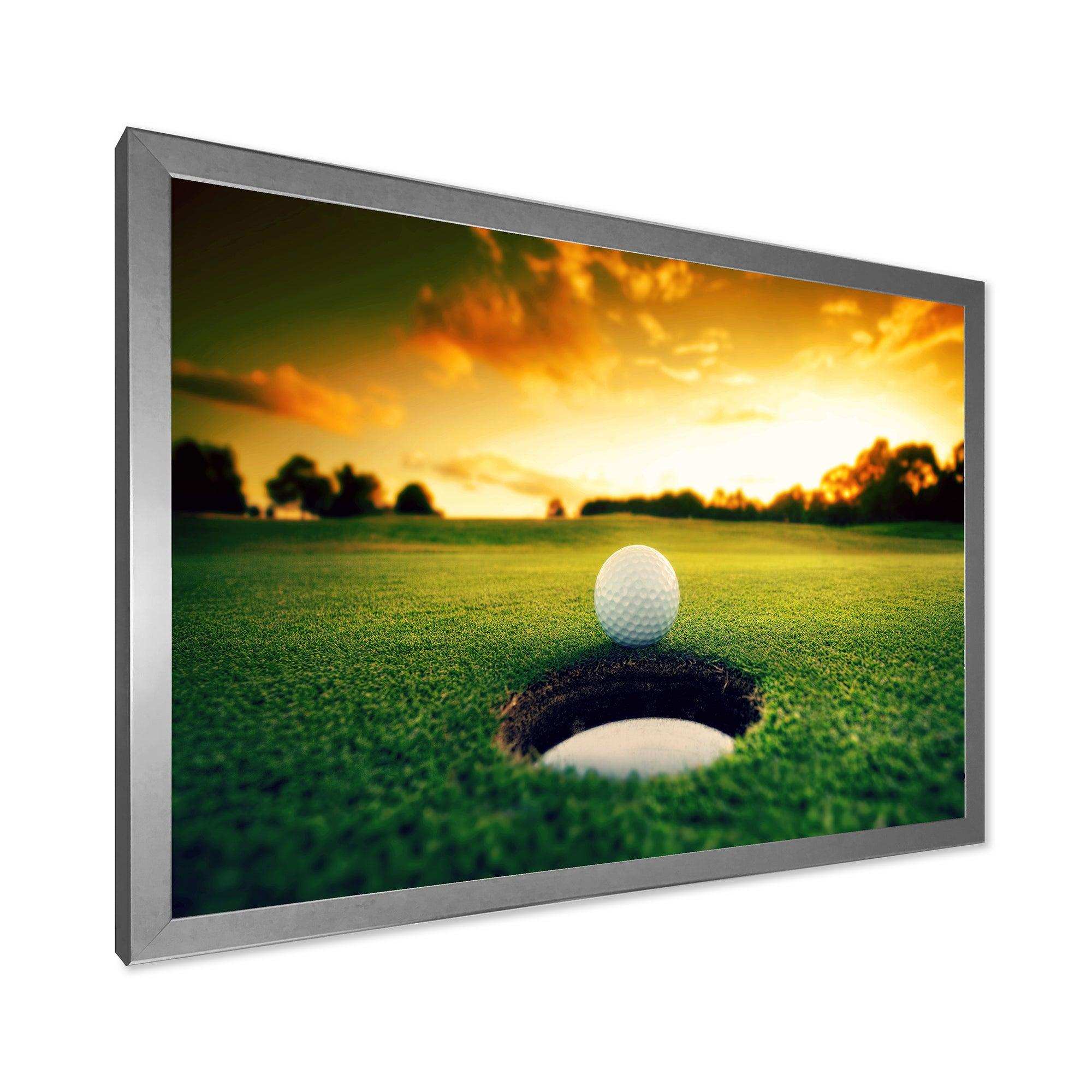 Golf Ball Near Hole