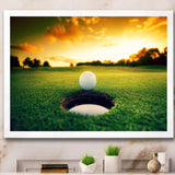 Golf Ball Near Hole