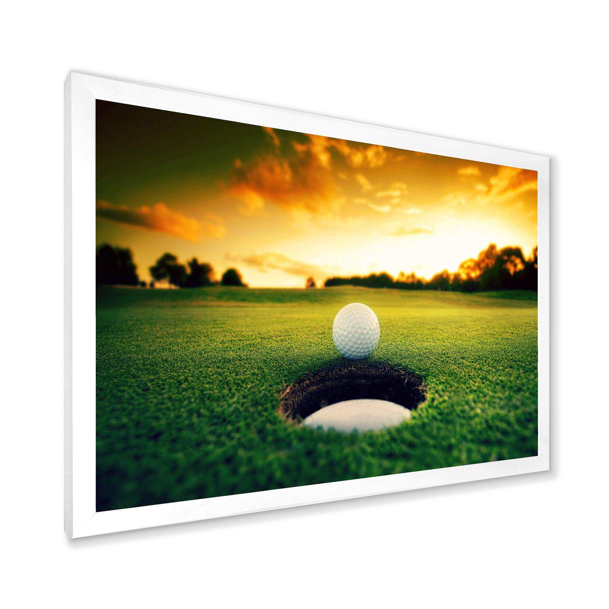 Golf Ball Near Hole