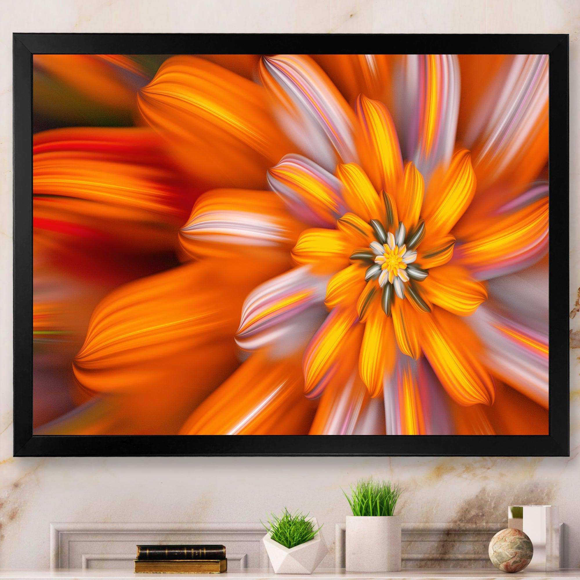 Massive Orange Fractal Flower