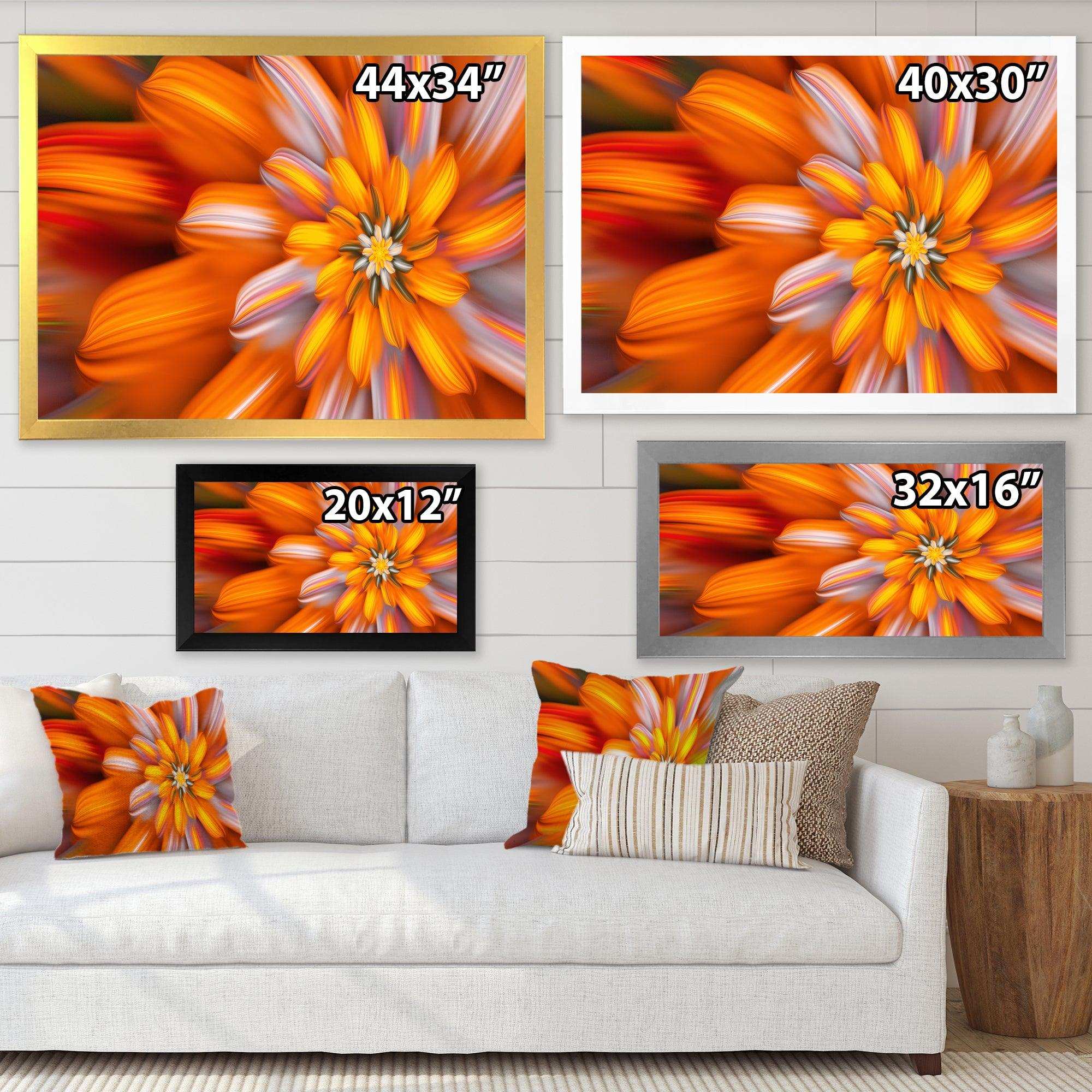 Massive Orange Fractal Flower