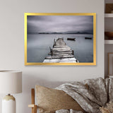 Pier and Boats at Seashore