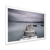 Pier and Boats at Seashore