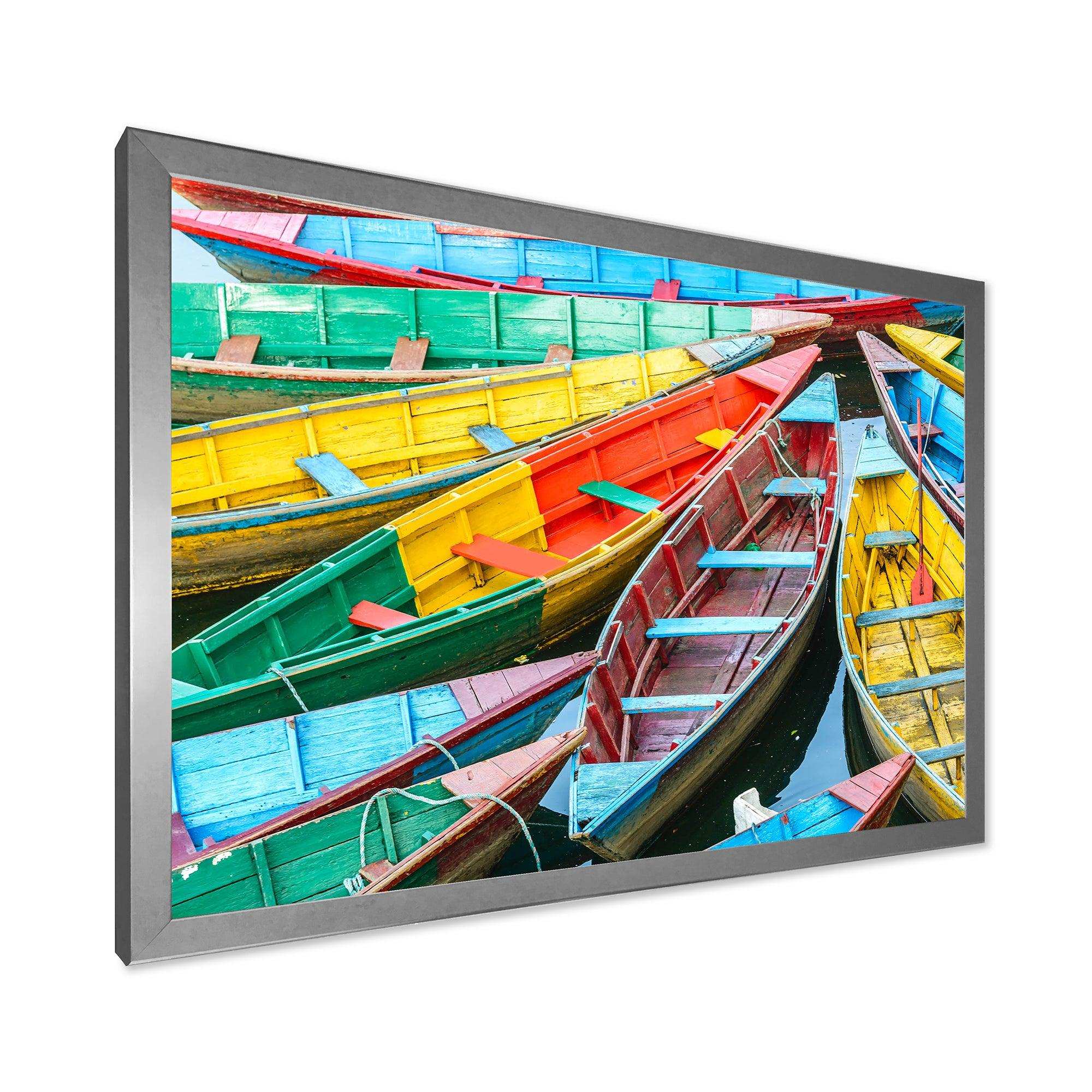 Rowing Boats on the Lake in Pokhara