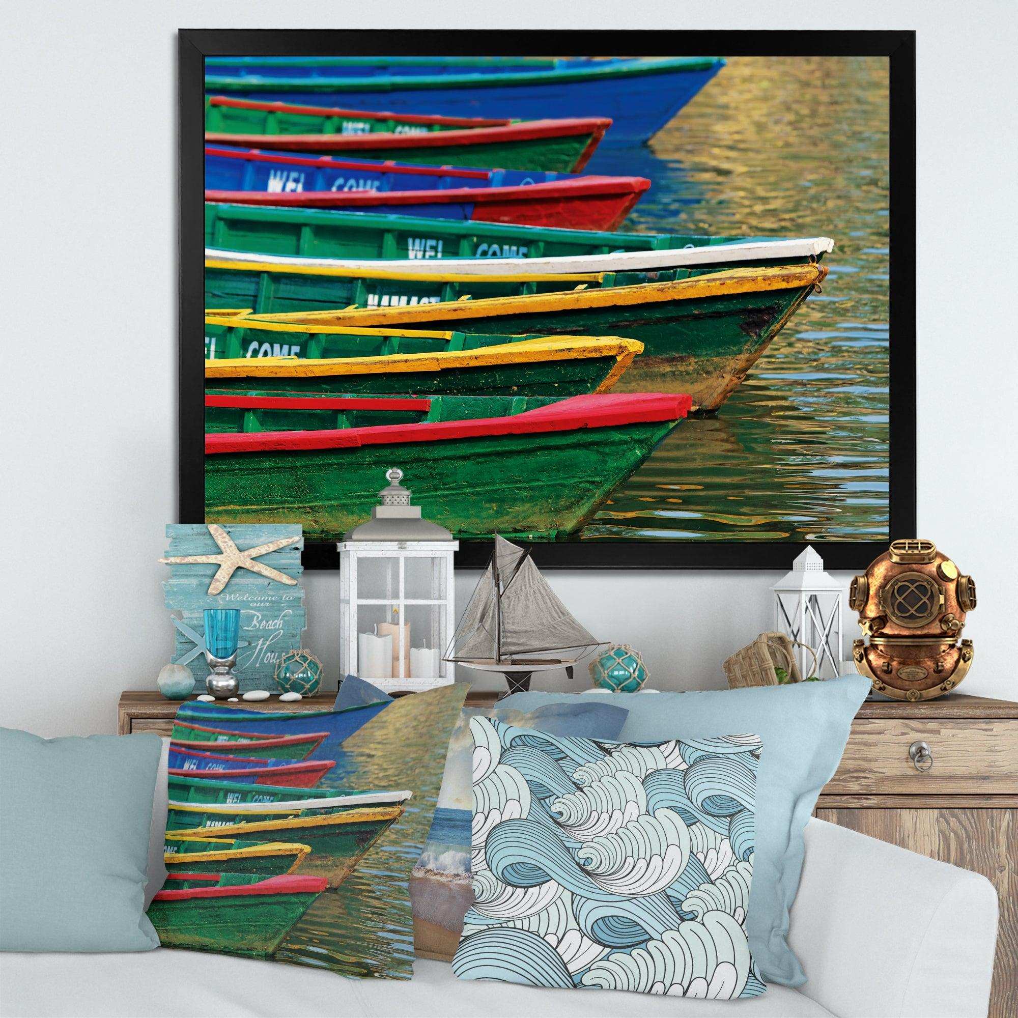 Color Boats on Phewa Lake Nepal