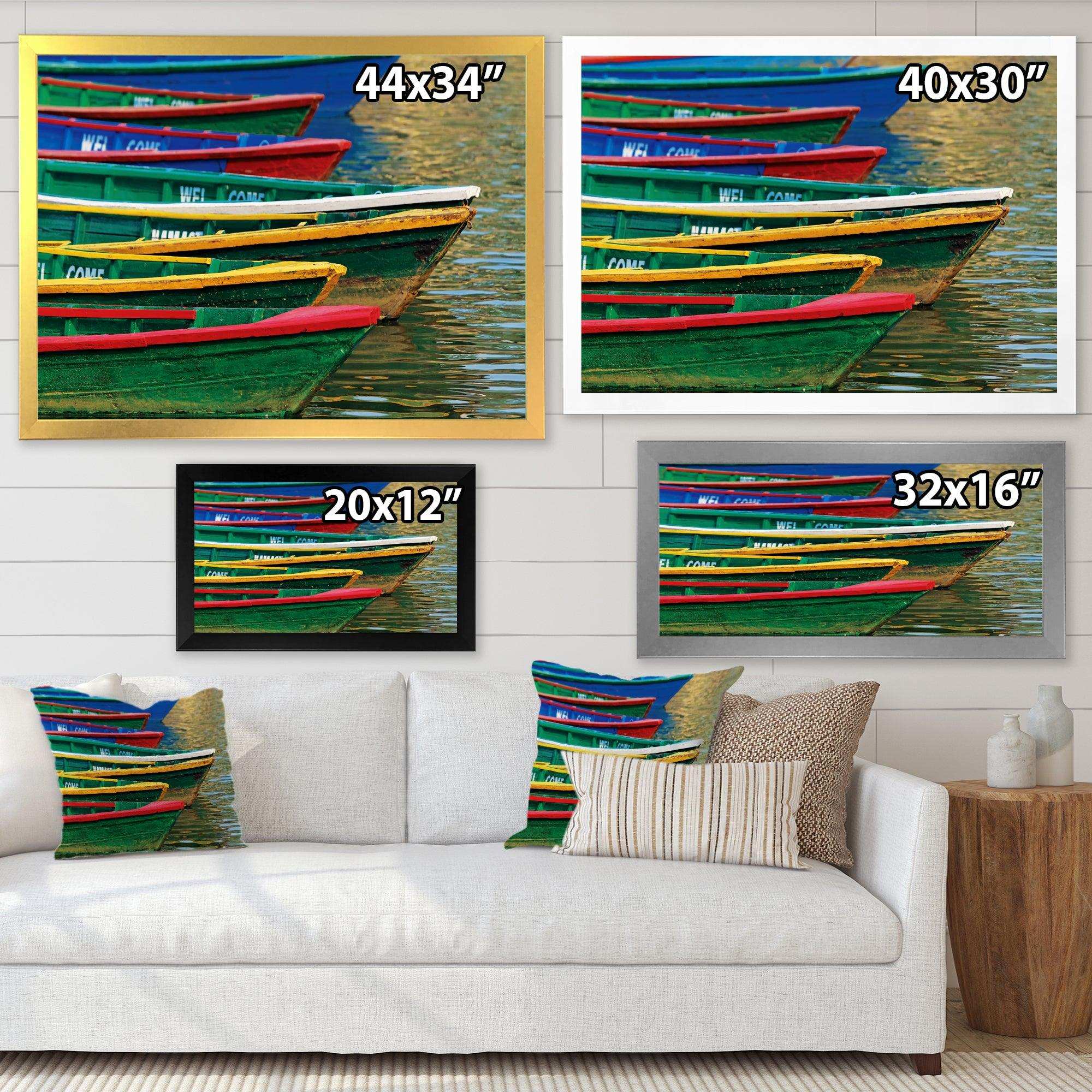 Color Boats on Phewa Lake Nepal