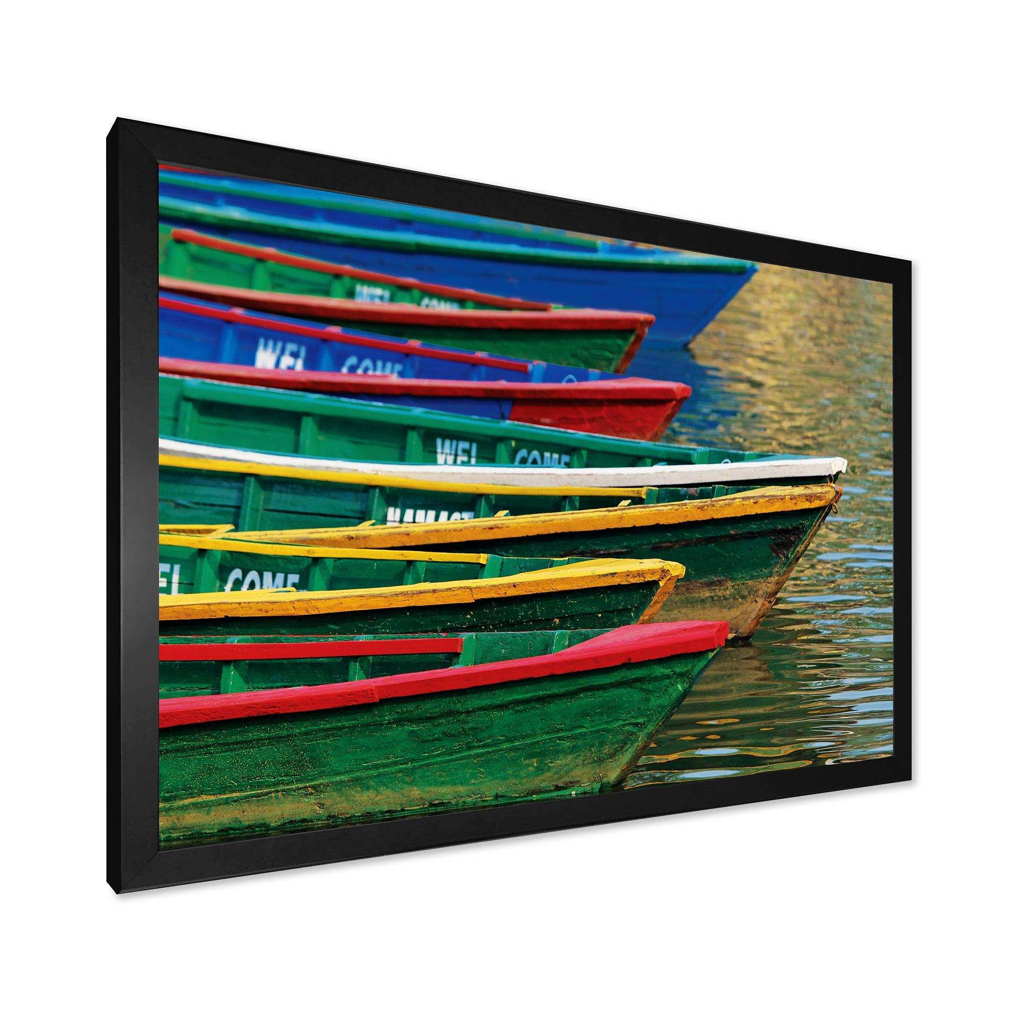 Color Boats on Phewa Lake Nepal