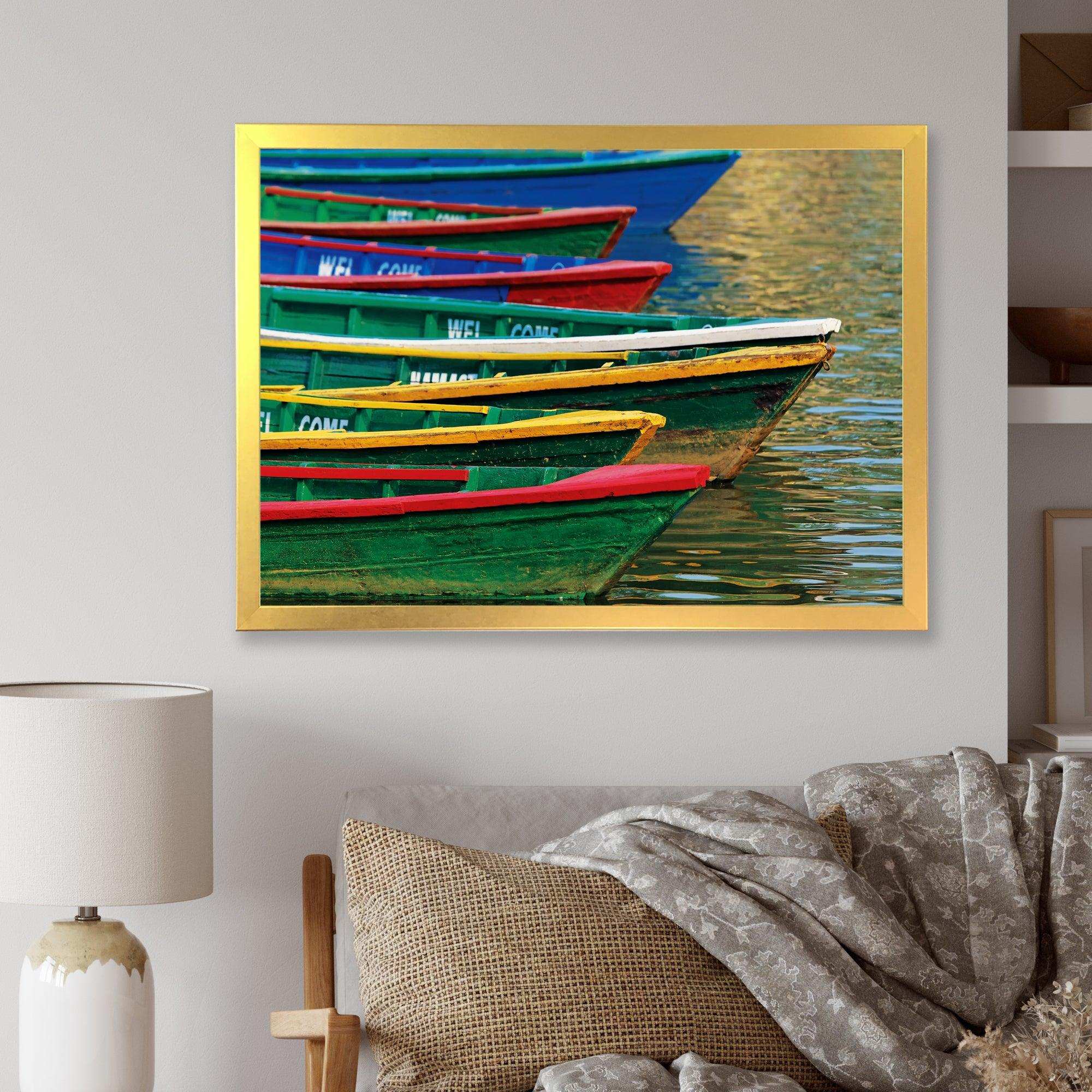 Color Boats on Phewa Lake Nepal