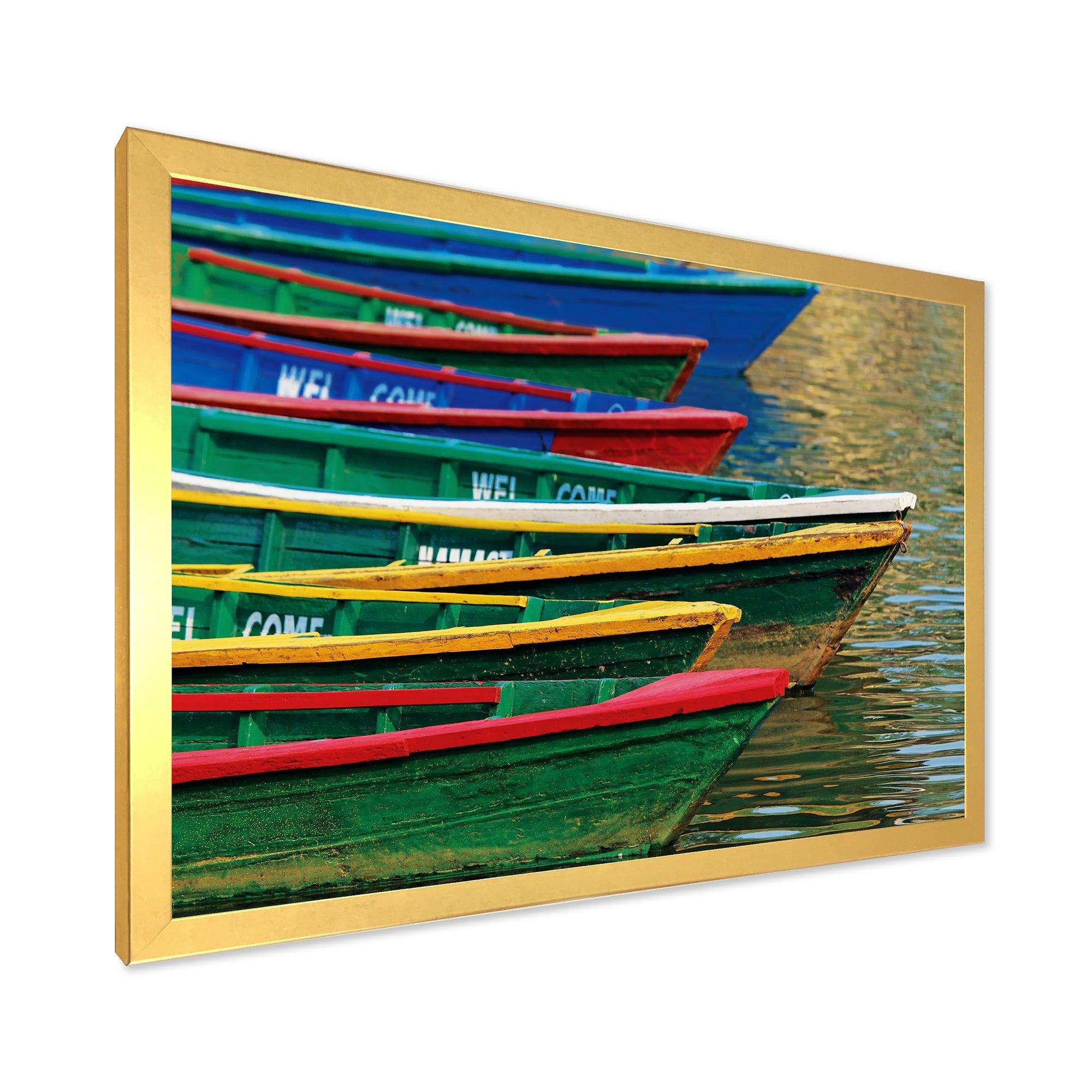 Color Boats on Phewa Lake Nepal