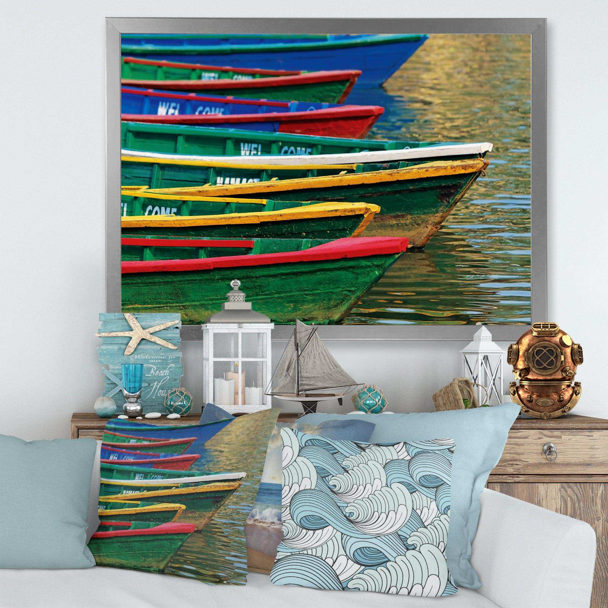 Color Boats on Phewa Lake Nepal