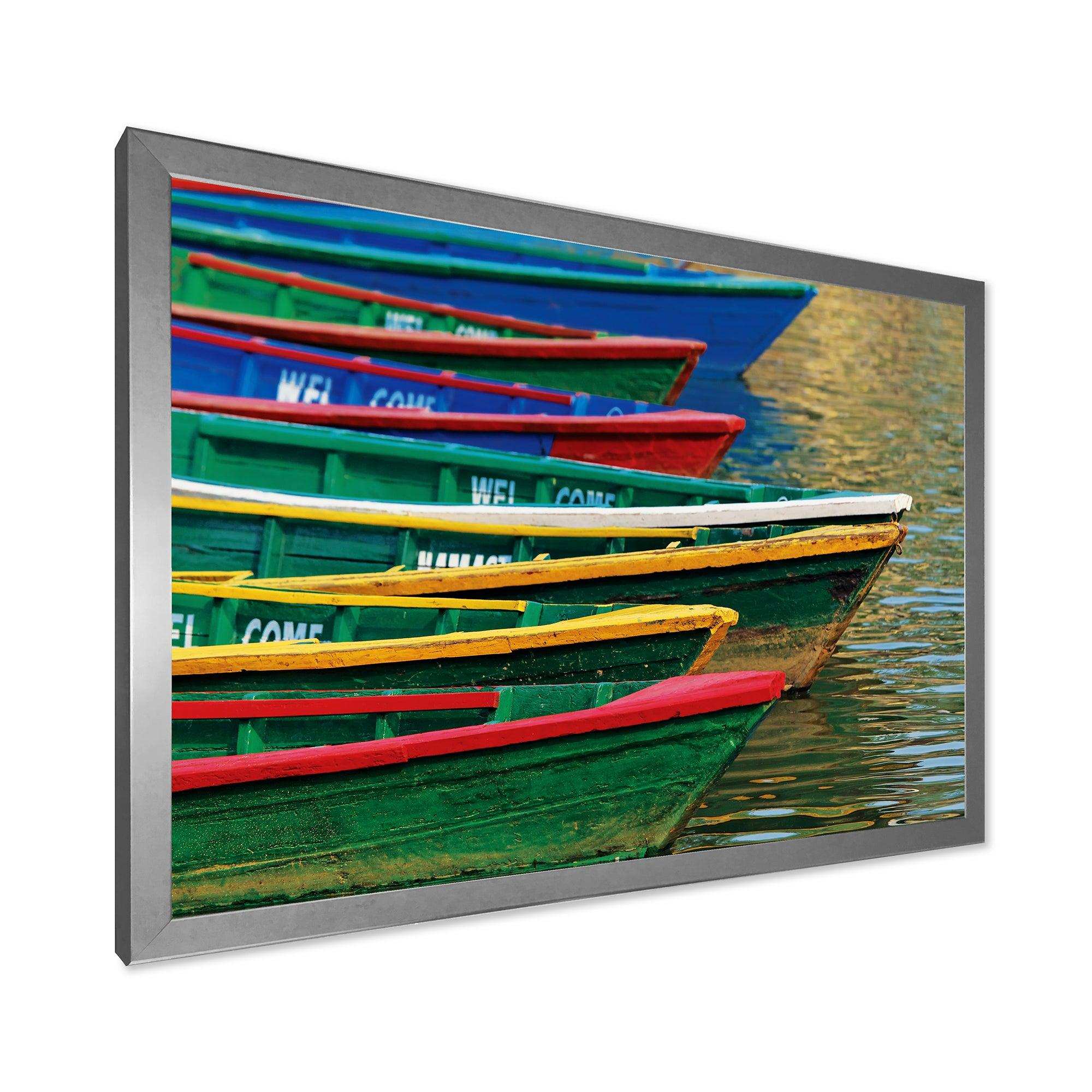 Color Boats on Phewa Lake Nepal