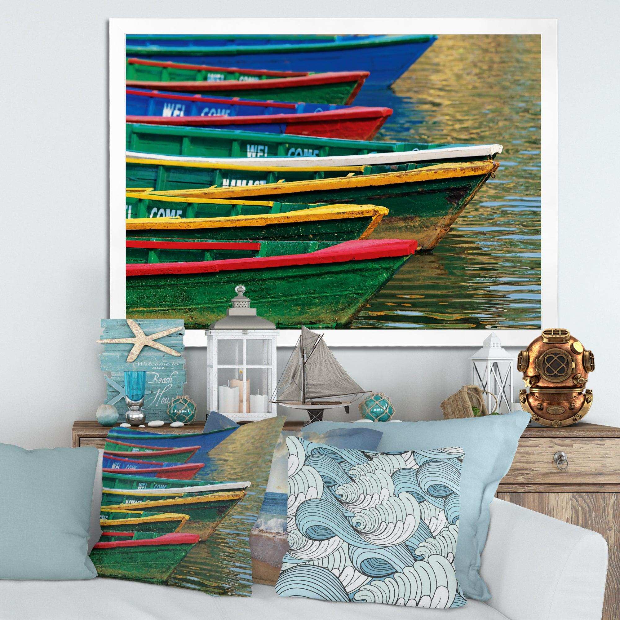 Color Boats on Phewa Lake Nepal