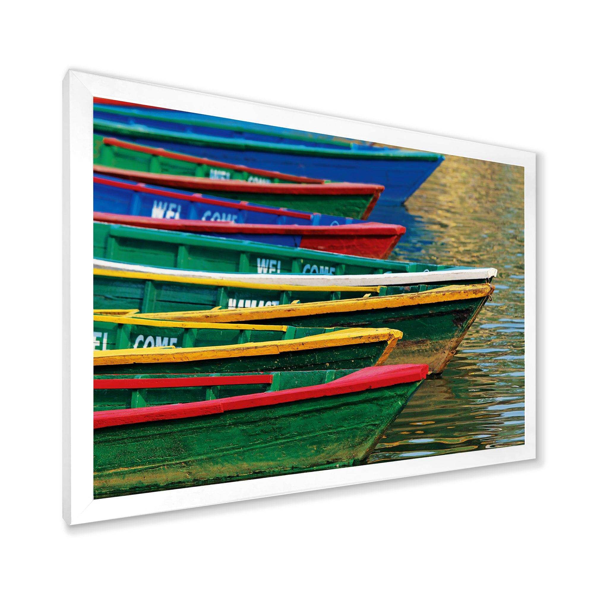 Color Boats on Phewa Lake Nepal