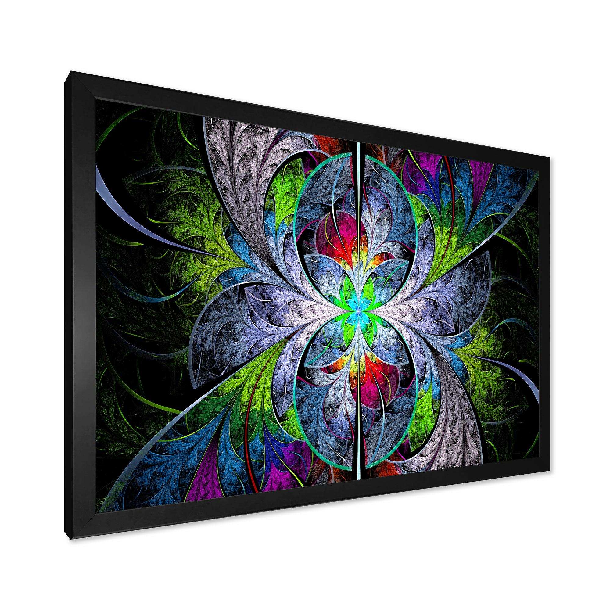 Multi Color Fractal Stained Glass