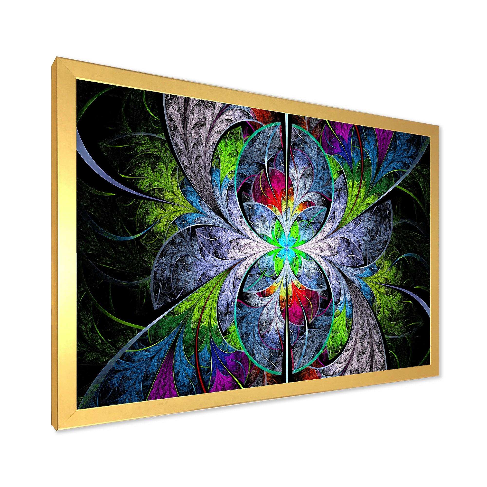 Multi Color Fractal Stained Glass