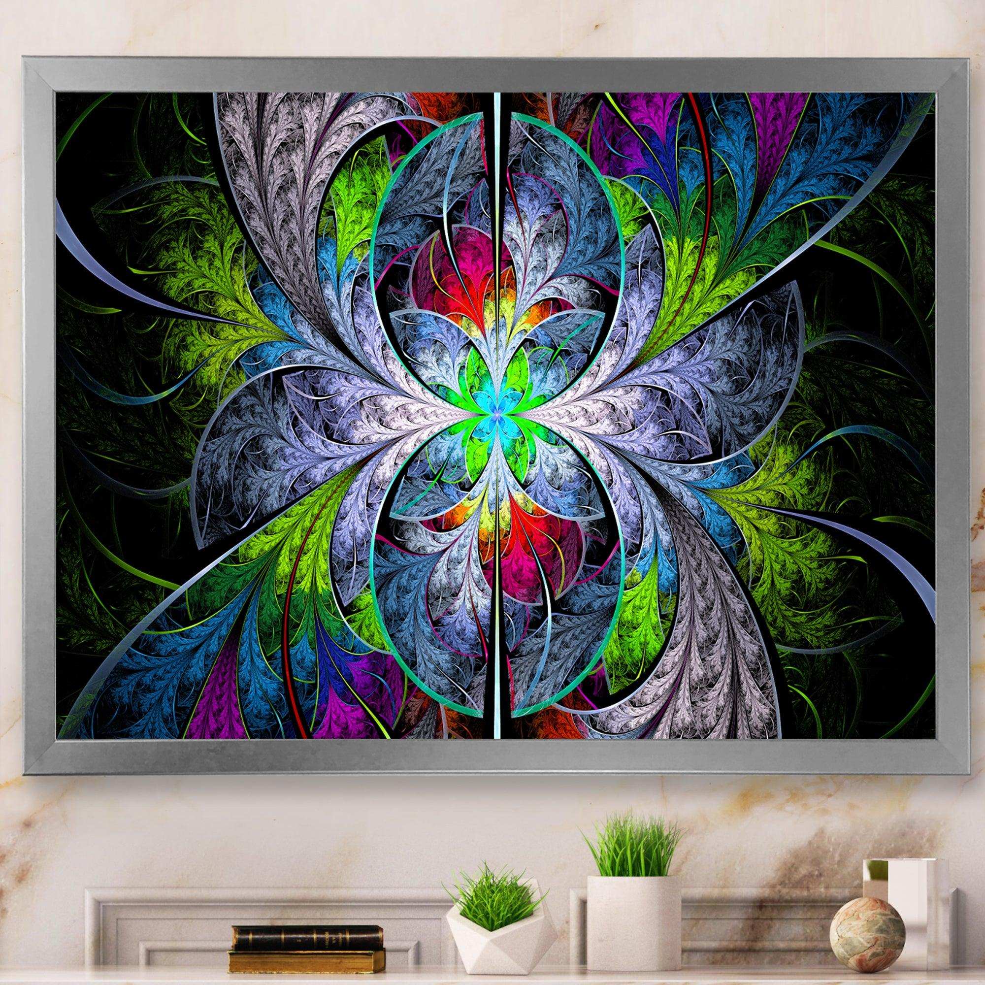 Multi Color Fractal Stained Glass