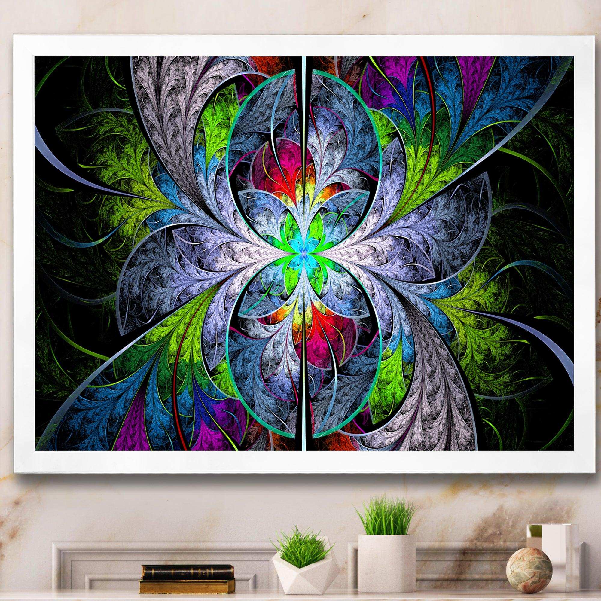 Multi Color Fractal Stained Glass