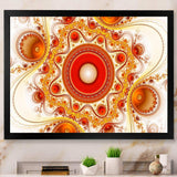 Orange Fractal Pattern with Circles