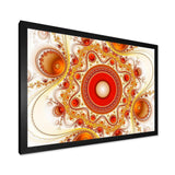 Orange Fractal Pattern with Circles