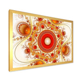 Orange Fractal Pattern with Circles