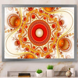 Orange Fractal Pattern with Circles