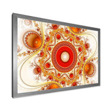 Orange Fractal Pattern with Circles