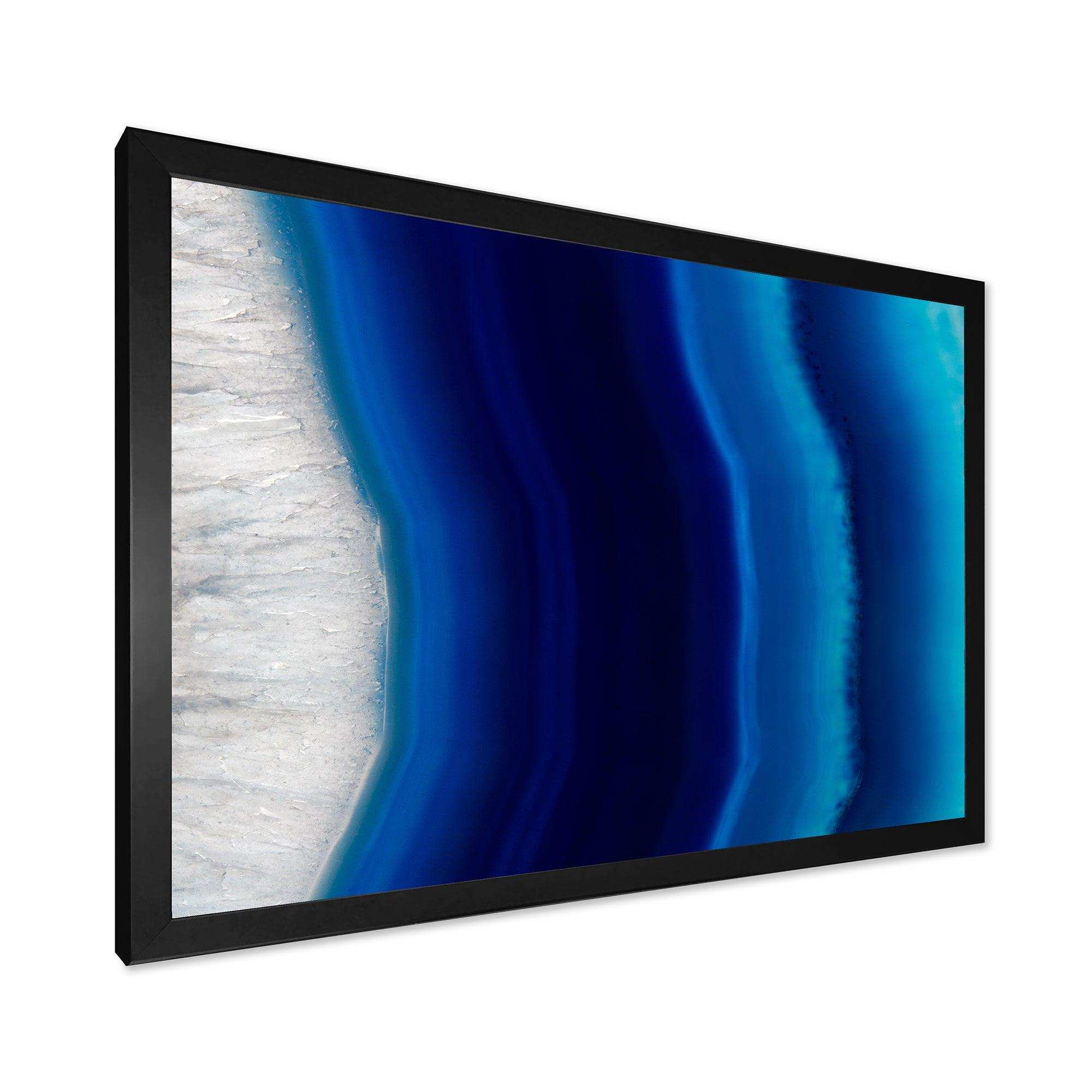 Stone of blue agate crystal