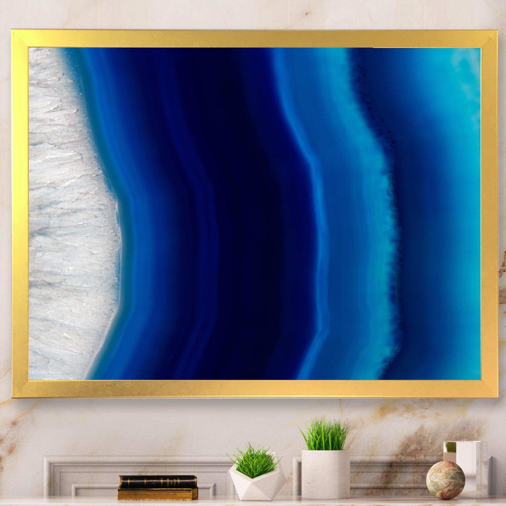 Stone of blue agate crystal