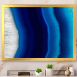 Stone of blue agate crystal