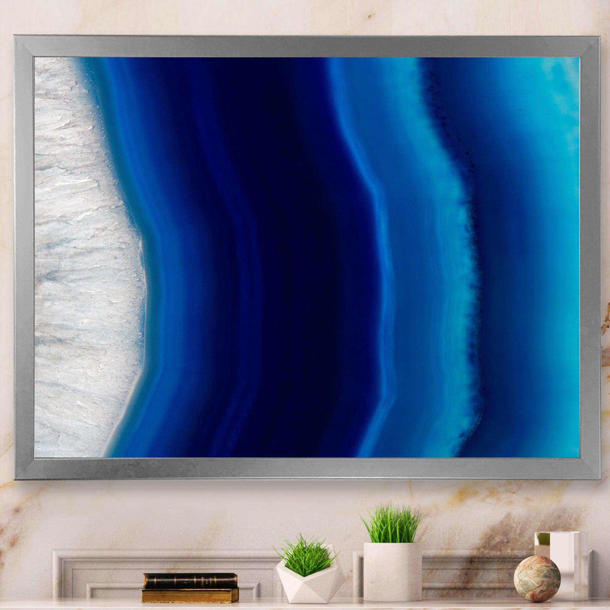 Stone of blue agate crystal