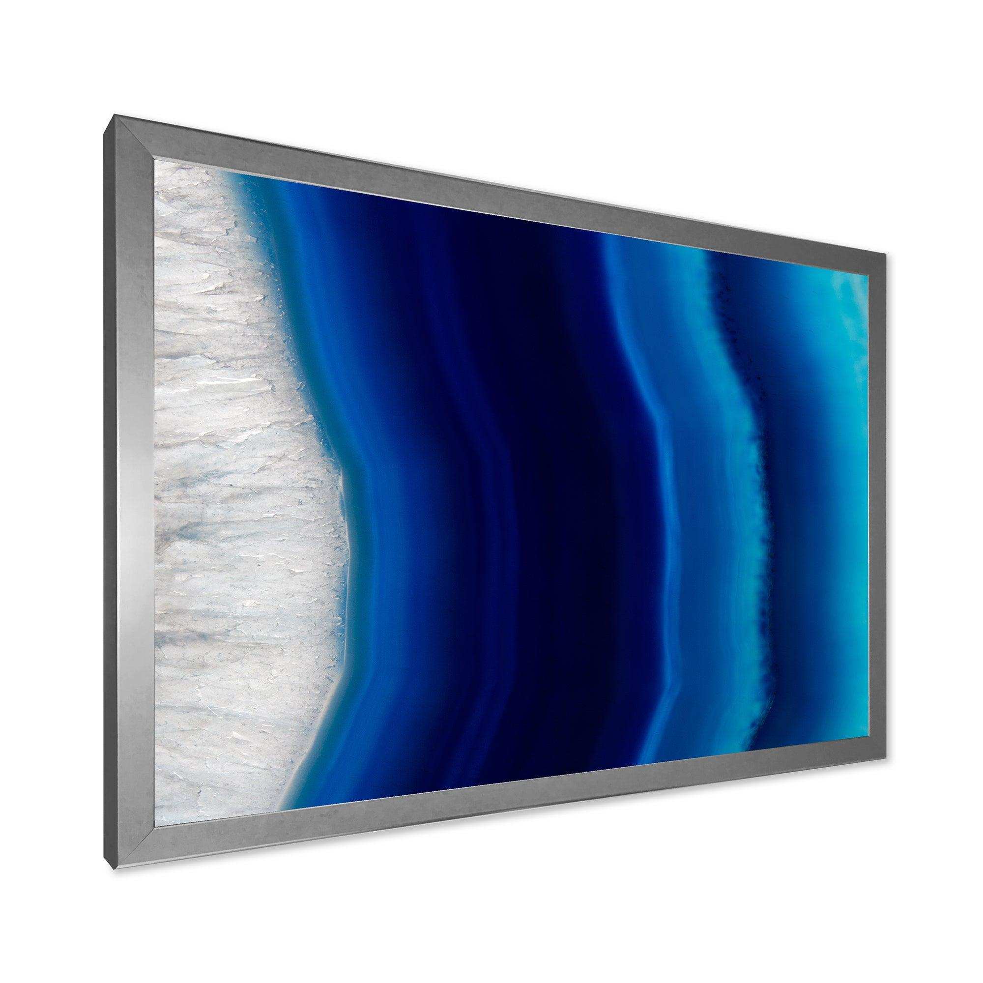 Stone of blue agate crystal